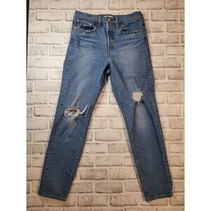 Levi's Big E Distressed Button Fly Wedgie Straight Leg Jeans Women's 27